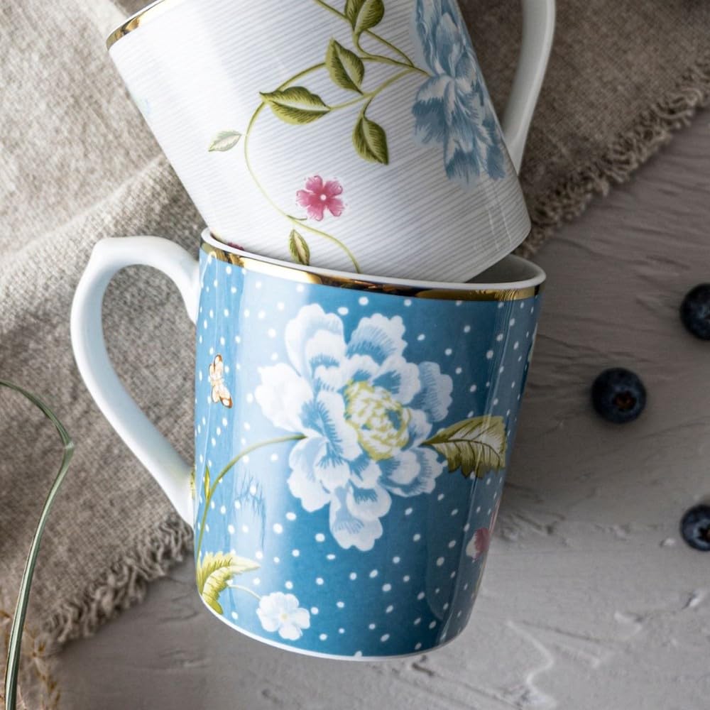 Laura Ashley Set/4 mugs 10 oz Seaspray Uni in giftbox Heritage